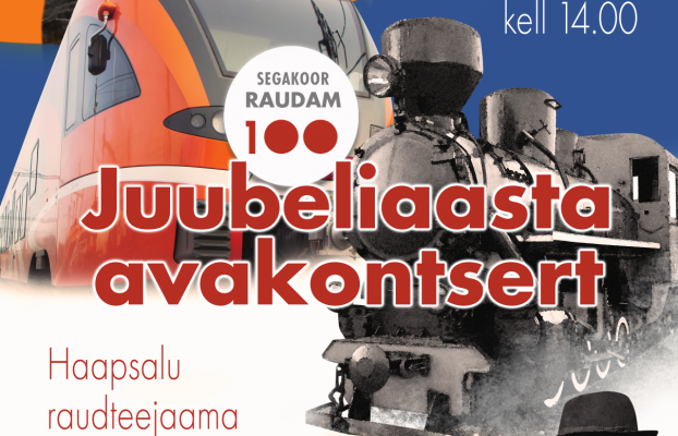 Segakoor Raudami juubelikontsert Haapsalu raudteejaamas