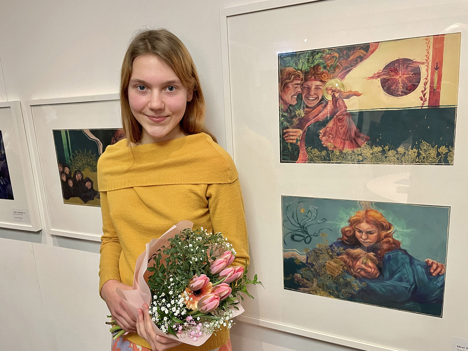 Ilon Wiklandi noore kunstniku laureaat Mirel Kallas - foto Egon Erkmann