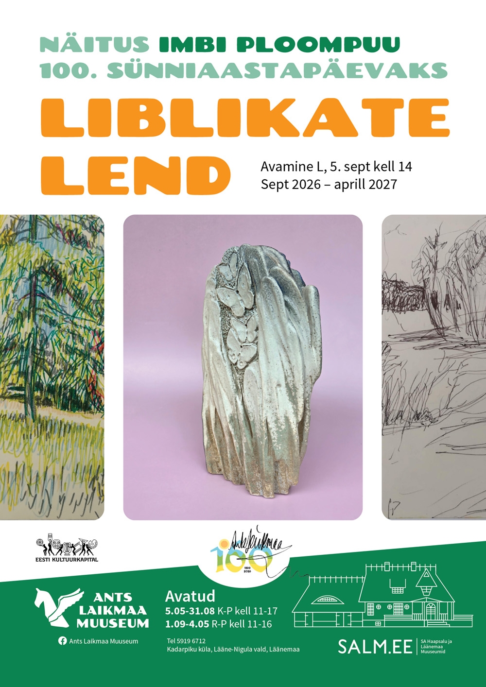 Näitus “Liblikate lend”. Keraamik Imbi Ploompuu 100